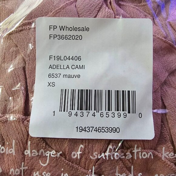 Free People Pink Cami Tank Top Lace Boho Ruffle Women Size XS NWT - Picture 7 of 7